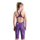Arena Junior Girl's St Next Open Back | Leopard Violet-Swimwear-Arena-6-7-Leopard Violet-Ashlee Grace Activewear & Swimwear Online