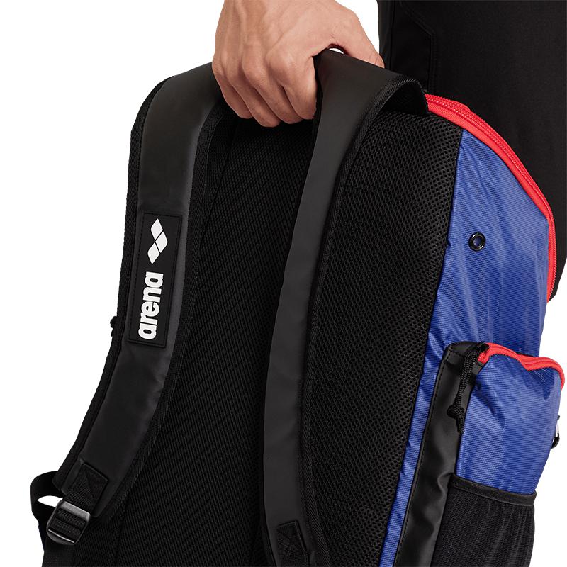 Arena Spiky III Backpack | Navy/Red-Backpacks-Arena-Ashlee Grace Activewear & Swimwear Online