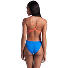 Arena Womens Solid Lace Back | Blue/Coral-Swimwear-Arena-G12/32-Blue & Coral-Ashlee Grace Activewear & Swimwear Online