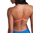 Arena Womens Solid Lace Back | Blue/Coral-Swimwear-Arena-G12/32-Blue & Coral-Ashlee Grace Activewear & Swimwear Online