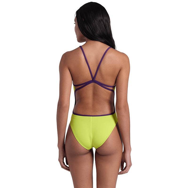 Arena Womens Solid Lace Back | Green/Plum-Swimwear-Arena-G12/32-Green & Plum-Ashlee Grace Activewear & Swimwear Online