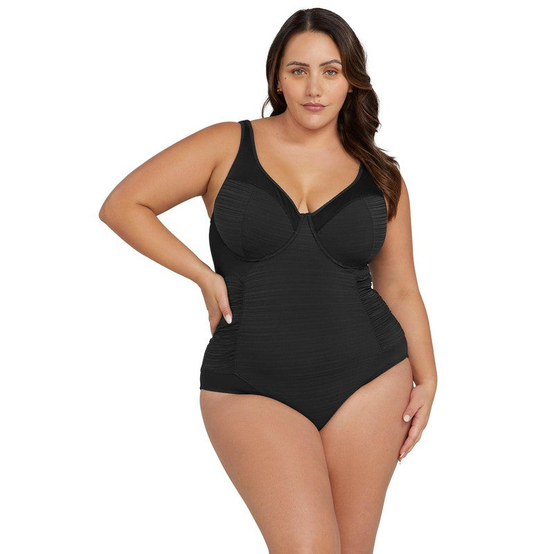 Artesands Black Aria Giotto D/DD Cup Underwire One Piece-Swimwear-Artesands-M/AU12+/US8+-Ashlee Grace Activewear & Swimwear Online