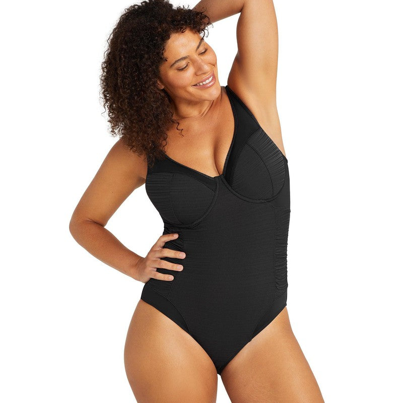 Artesands Black Aria Giotto D/DD Cup Underwire One Piece-Swimwear-Artesands-M/AU12+/US8+-Ashlee Grace Activewear & Swimwear Online