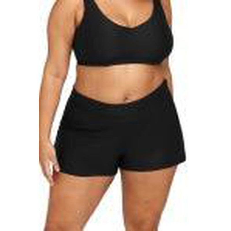 Artesands Black Hues Delacroix Swim Short-Swimwear-Artesands-M/AU12+/US8+-Black-Ashlee Grace Activewear & Swimwear Online