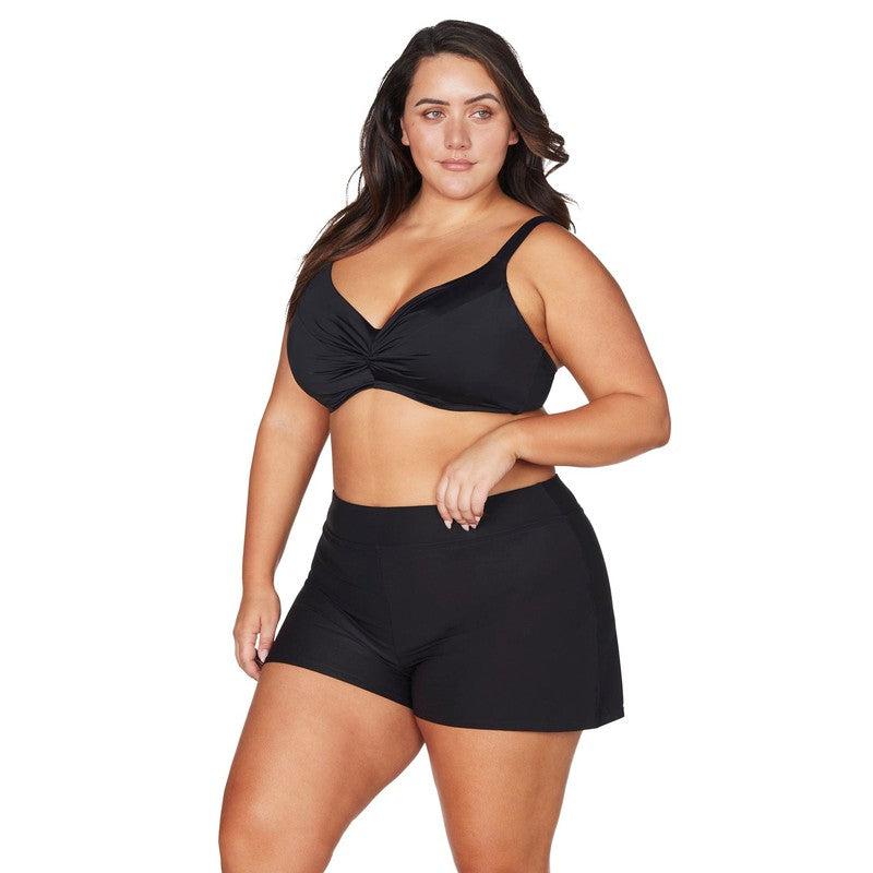 Artesands Black Hues Delacroix Swim Short-Swimwear-Artesands-M/AU12+/US8+-Black-Ashlee Grace Activewear & Swimwear Online