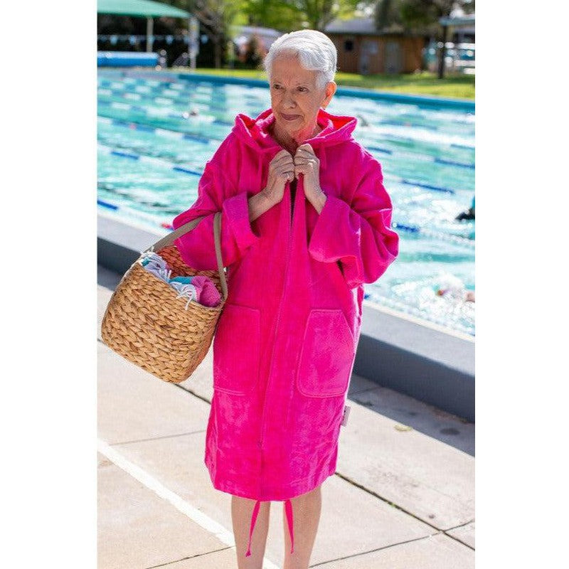 Ashlee Grace Luxurious Hooded Towelling Swim Robe-Towel-Ashlee Grace-1-Aqua-Ashlee Grace Activewear & Swimwear Online