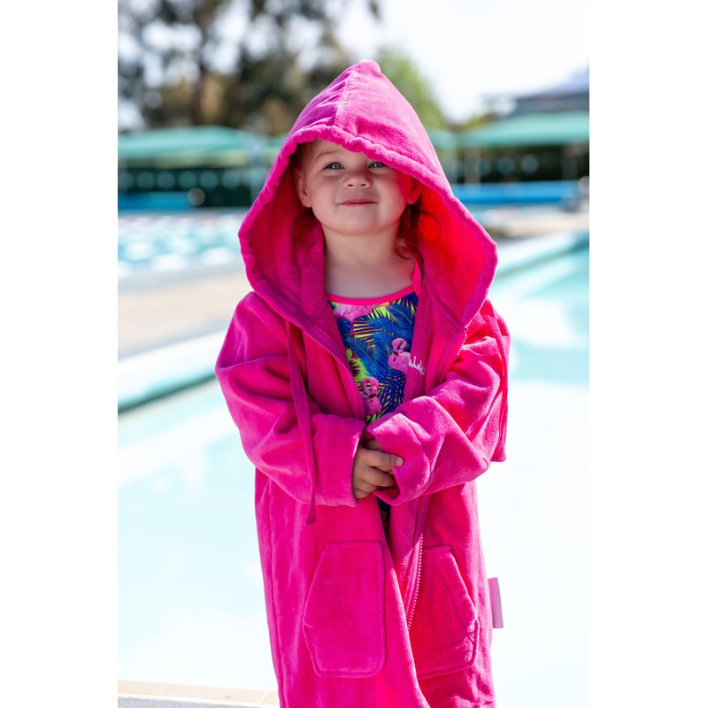 Ashlee Grace Luxurious Hooded Towelling Swim Robe-Towel-Ashlee Grace-1-Aqua-Ashlee Grace Activewear & Swimwear Online
