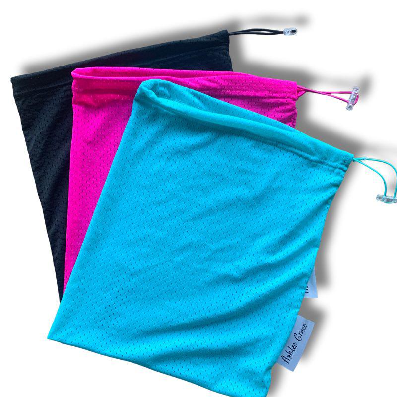 Ashlee Grace Mesh Gear Bag-Bag-Ashlee Grace-Small-Aqua-Ashlee Grace Activewear & Swimwear Online