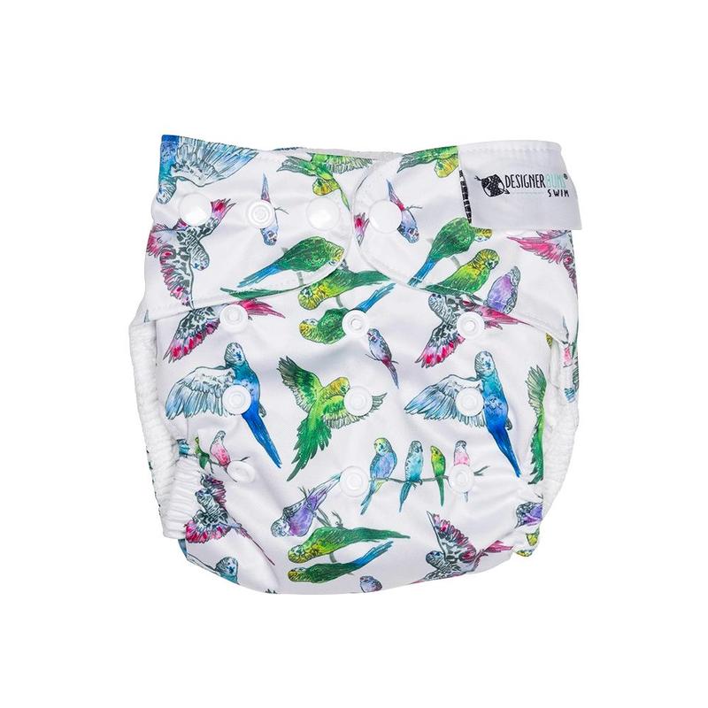 Designer Bums Budgie Banter Swim Nappy-Swim Nappies-Designer Bums-ONE SIZE-Budgie Banter-Ashlee Grace Activewear & Swimwear Online