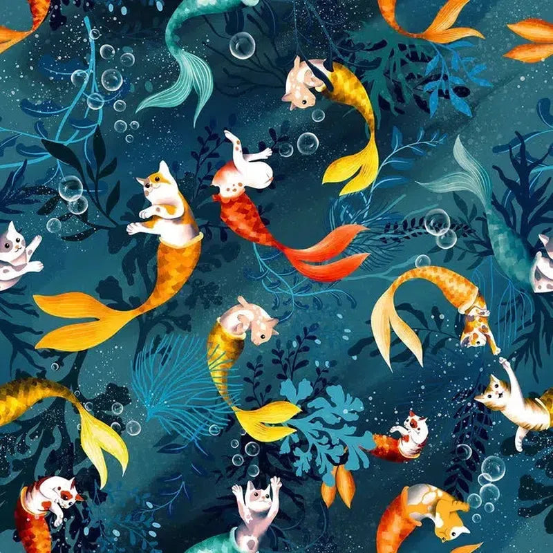 Designer Bums Mer Cat Swim Nappy-Swim Nappies-Designer Bums-ONE SIZE-Mer Cat-Ashlee Grace Activewear & Swimwear Online