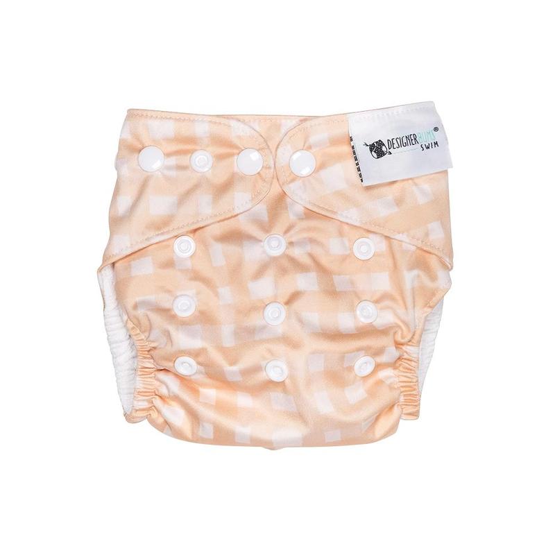 Designer Bums Peachy Plaid Swim Nappy-Swim Nappies-Designer Bums-ONE SIZE-Peachy Plaid-Ashlee Grace Activewear & Swimwear Online
