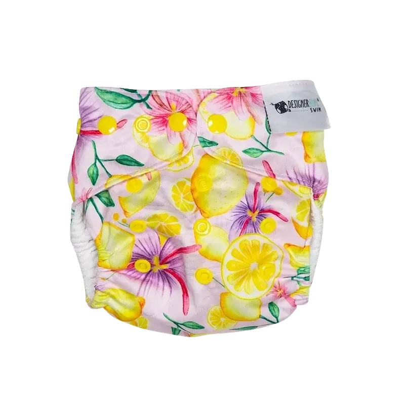 Designer Bums Sweet Lemons Swim Nappy-Swim Nappies-Designer Bums-ONE SIZE-Sweet Lemons-Ashlee Grace Activewear & Swimwear Online