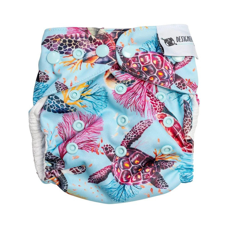 Designer Bums Turtle Reef Swim Nappy-Swim Nappies-Designer Bums-ONE SIZE-Turtle Reef-Ashlee Grace Activewear & Swimwear Online