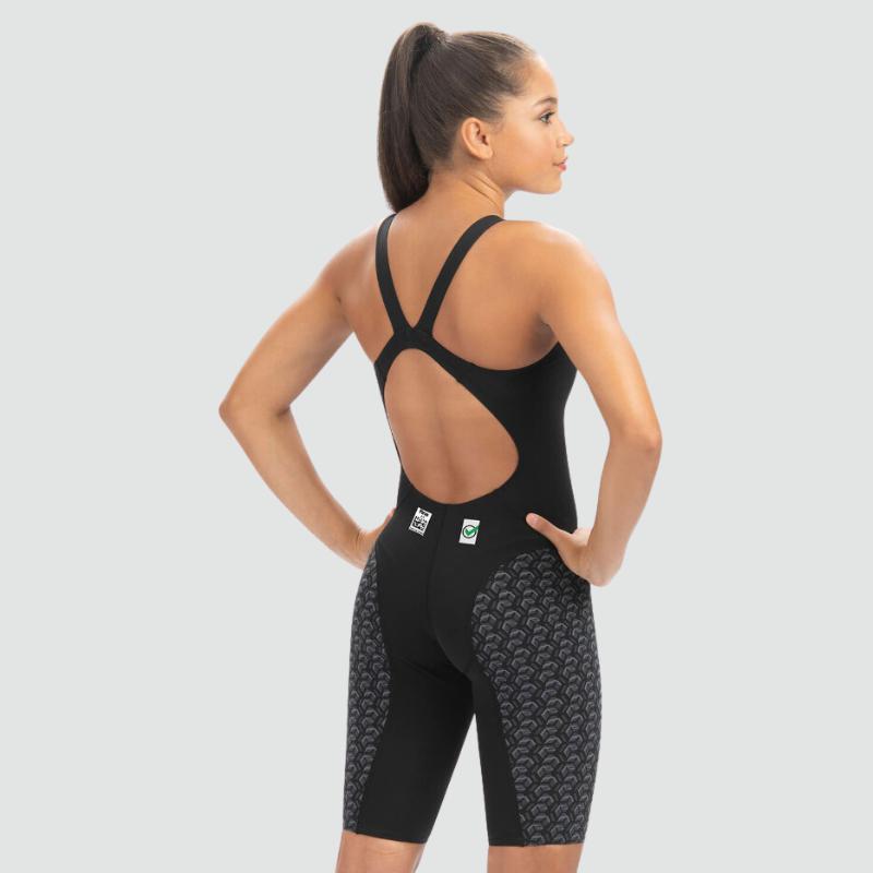 Dolfin Women's FirstStrike Open Back Knee Suit | Black-Swimwear-Dolfin Swimwear-18-Black-Ashlee Grace Activewear & Swimwear Online