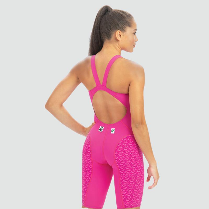 Dolfin Women's FirstStrike Open Back Knee Suit | Pink-Swimwear-Dolfin Swimwear-18-Pink-Ashlee Grace Activewear & Swimwear Online