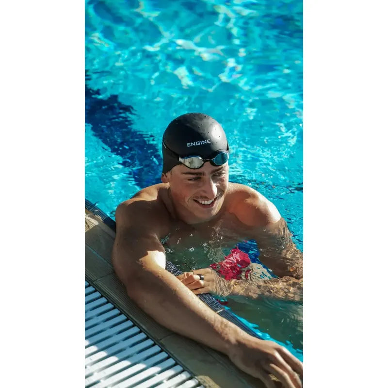 Engine Dome Cap - Zip Bag-Swim Caps-Engine Swim-ONE SIZE-Black-Ashlee Grace Activewear & Swimwear Online