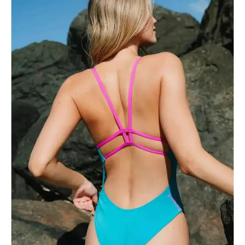 Engine Kiki Contrast One Piece-Swimwear-Engine Swim-G10-Magenta-Ashlee Grace Activewear & Swimwear Online