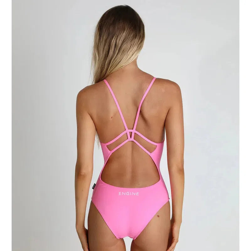 Engine Kiki Neon Logo One Piece-Swimwear-Engine Swim-G10-Cornflower Blue-Ashlee Grace Activewear & Swimwear Online