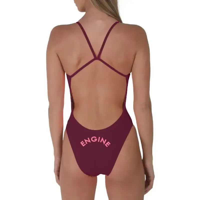 Engine Santorini Bold Logo One Piece - NEW COLOURS-Swimwear-Engine Swim-G10-Wonderland Pink-Ashlee Grace Activewear & Swimwear Online