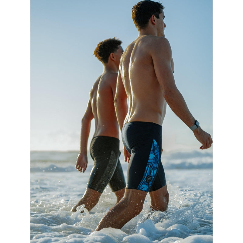 Engine Spliced Poly Jammer-Swimwear-Engine Swim-B8-Blue Geo-Ashlee Grace Activewear & Swimwear Online