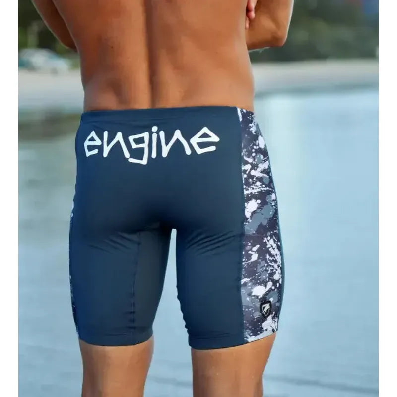 Engine Spliced Poly Jammer | Spray-Swimwear-Engine Swim-B8-Charcoal-Ashlee Grace Activewear & Swimwear Online