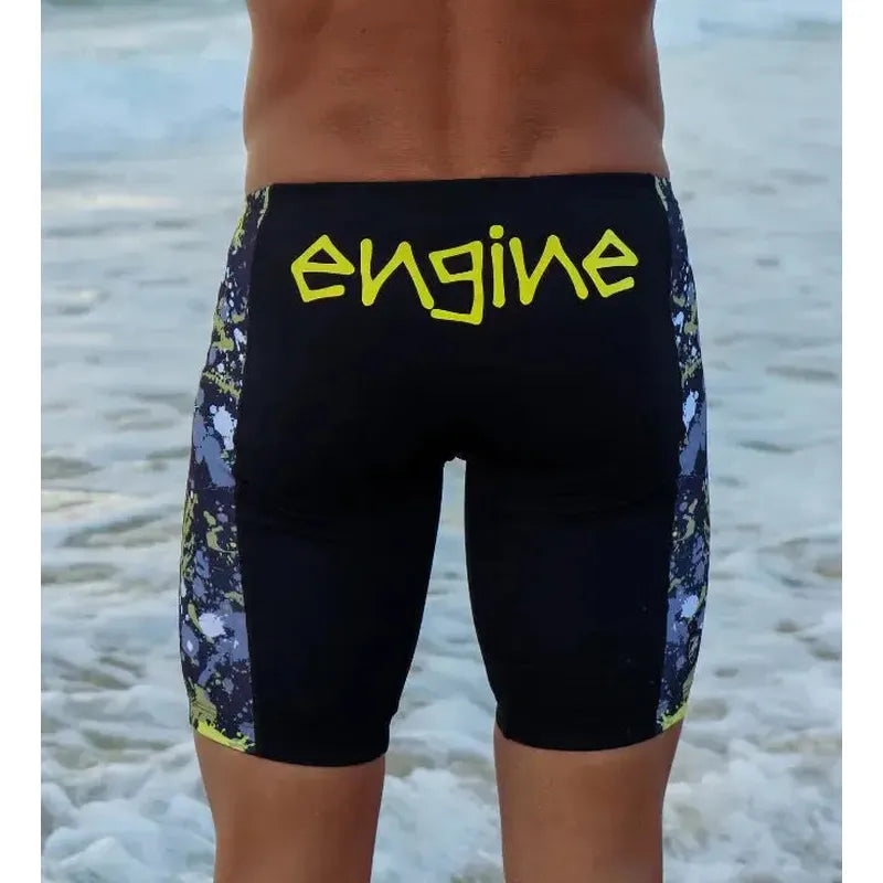 Engine Spliced Poly Jammer | Spray-Swimwear-Engine Swim-B8-Charcoal-Ashlee Grace Activewear & Swimwear Online