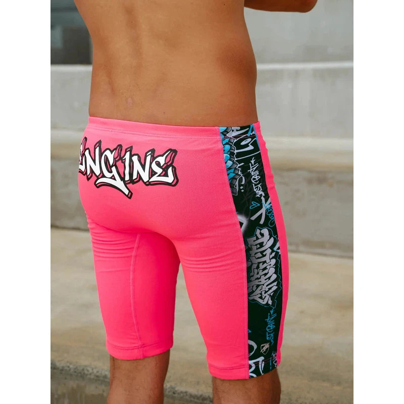Engine Spliced Poly Jammer | Urban-Swimwear-Engine Swim-B8-Pink-Ashlee Grace Activewear & Swimwear Online