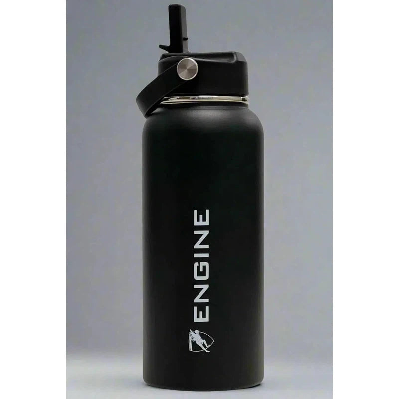 Engine Stainless Steel Drink Bottle | 1 Litre-Drink Bottle-Engine Swim-1 Litre-Black-Ashlee Grace Activewear & Swimwear Online