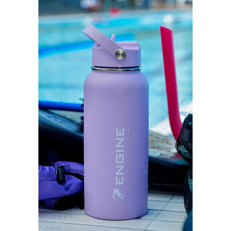 Engine Stainless Steel Drink Bottle | 1 Litre-Drink Bottle-Engine Swim-1 Litre-Black-Ashlee Grace Activewear & Swimwear Online