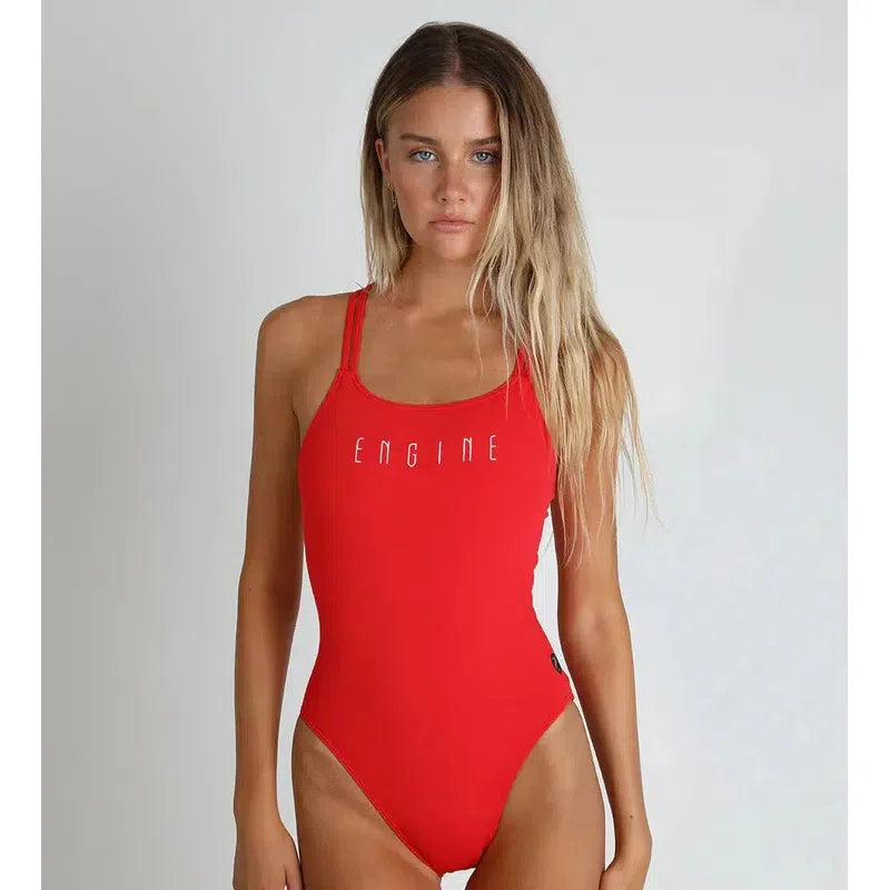 Engine Tahiti Tower One Piece-Swimwear-Engine Swim-G12-Red Pepper-Ashlee Grace Activewear & Swimwear Online