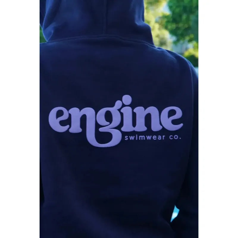 Engine Womens Hoodie with Pocket | Foam Logo-Apparel-Engine Swim-2XS-Cornflower Blue-Ashlee Grace Activewear & Swimwear Online