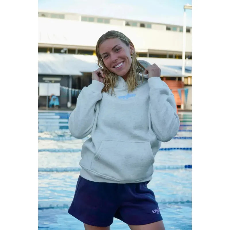 Engine Womens Hoodie with Pocket | Foam Logo-Apparel-Engine Swim-2XS-White Marle-Ashlee Grace Activewear & Swimwear Online