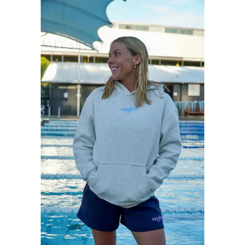 Engine Womens Hoodie with Pocket | Foam Logo-Apparel-Engine Swim-2XS-Cornflower Blue-Ashlee Grace Activewear & Swimwear Online
