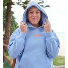 Engine Womens Hoodie with Pocket | Foam Logo-Apparel-Engine Swim-2XS-Cornflower Blue-Ashlee Grace Activewear & Swimwear Online