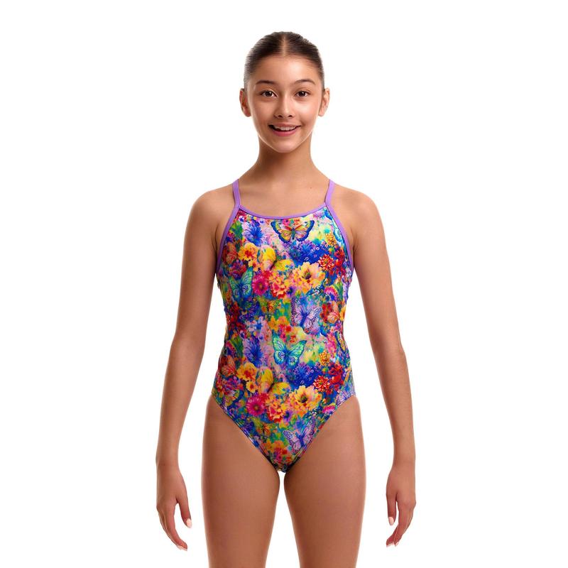Funkita Girl's Diamond Back One Piece | Austin Flowers-Swimwear-Funkita-8-Austin Flowers-Ashlee Grace Activewear & Swimwear Online