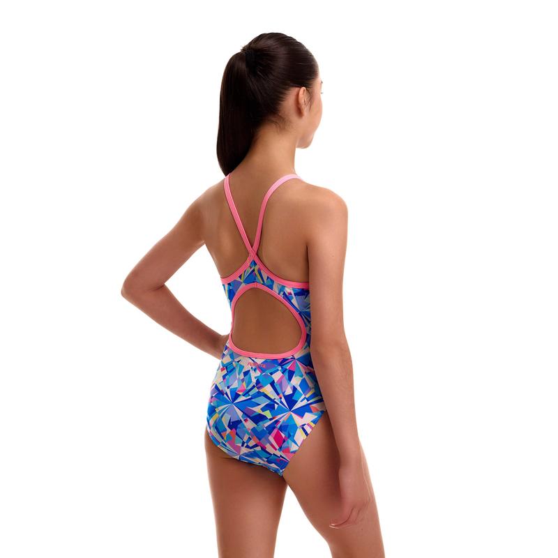 Funkita Girl's Diamond Back One Piece | Crystal Mess-Swimwear-Funkita-8-Crystal Mess-Ashlee Grace Activewear & Swimwear Online