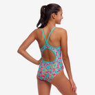 Funkita Girl's Diamond Back One Piece | Planted Pink-Swimwear-Funkita-8-Planted Pink-Ashlee Grace Activewear & Swimwear Online