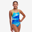 Funkita Girl's Diamond Back One Piece | Sea Breeze-Swimwear-Funkita-8-Sea Breeze-Ashlee Grace Activewear & Swimwear Online