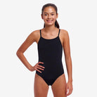 Funkita Girls Diamond Secure One Piece | Still Black-Swimwear-Funkita-8-Still Black-Ashlee Grace Activewear & Swimwear Online