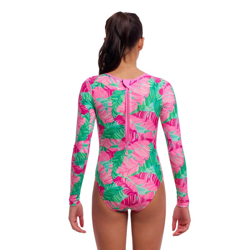 Funkita Girls Long Shot One Piece | Tropic Palm-Swimwear-Funkita-8-Tropic Palm-Ashlee Grace Activewear & Swimwear Online