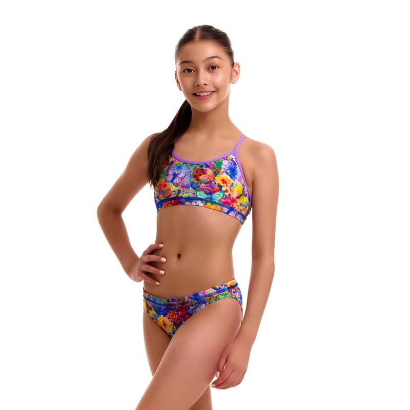 Funkita Girls Racerback Two Piece | Austin Flowers-Swimwear-Funkita-8-Austin Flowers-Ashlee Grace Activewear & Swimwear Online