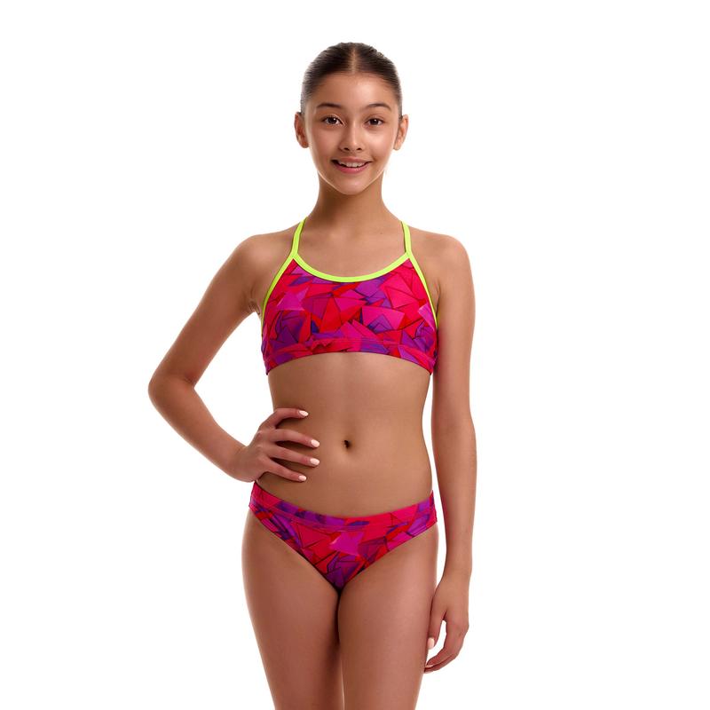 Funkita Girls Racerback Two Piece | Try Pink-Swimwear-Funkita-8-Try Pink-Ashlee Grace Activewear & Swimwear Online