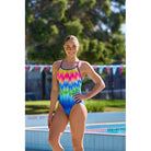 Funkita Ladies Diamond Back One Piece | Fly Time-Swimwear-Funkita-6-Fly Time-Ashlee Grace Activewear & Swimwear Online