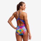 Funkita Ladies Diamond Back One Piece | Pixel Paradise-Swimwear-Funkita-6-Pixel Paradise-Ashlee Grace Activewear & Swimwear Online