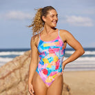 Funkita Ladies Diamond Back One Piece | Pixel Paradise-Swimwear-Funkita-6-Pixel Paradise-Ashlee Grace Activewear & Swimwear Online
