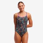 Funkita Ladies Diamond Secure One Piece | Copper Cluster-Swimwear-Funkita-6-Copper Cluster-Ashlee Grace Activewear & Swimwear Online