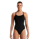 Funkita Ladies Diamond Secure One Piece | Still Black-Swimwear-Funkita-6-Still Black-Ashlee Grace Activewear & Swimwear Online