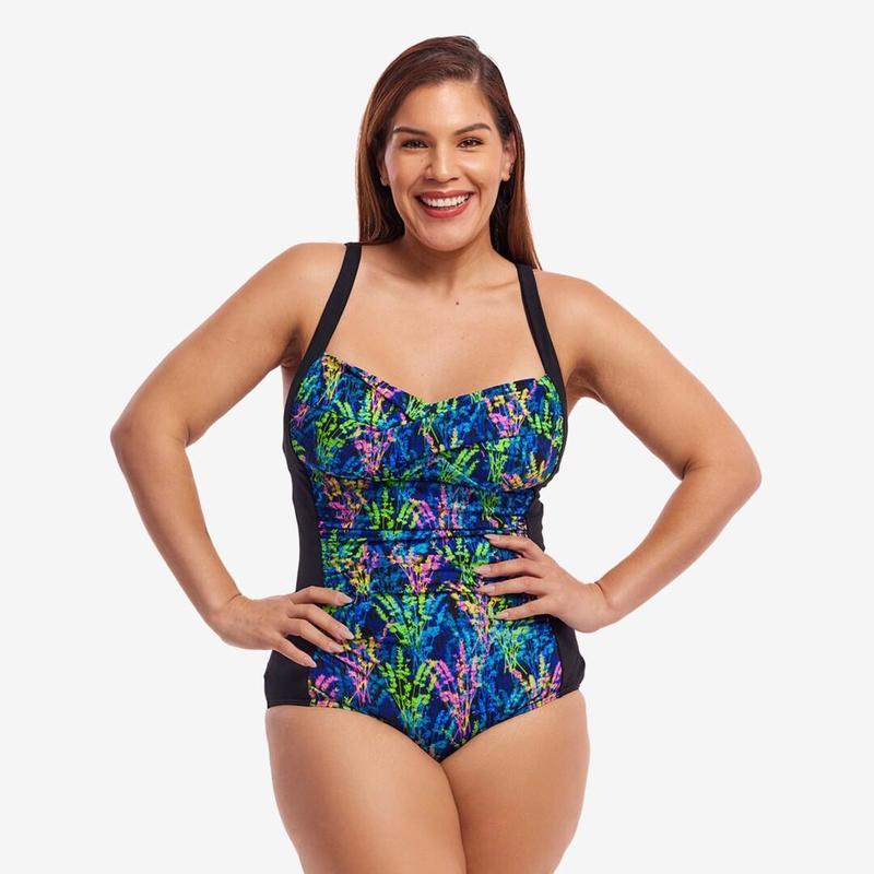 Funkita Ladies Ruched One Piece | Midnight Meadow-Swimwear-Funkita-10-Midnight Meadow-Ashlee Grace Activewear & Swimwear Online