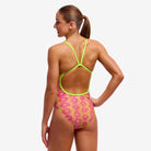 Funkita Ladies Single Strap One Piece | Poison Pink-Swimwear-Funkita-6-Poison Pink-Ashlee Grace Activewear & Swimwear Online