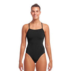 Funkita Ladies Single Strap One Piece | Still Black-Swimwear-Funkita-6-Still Black-Ashlee Grace Activewear & Swimwear Online